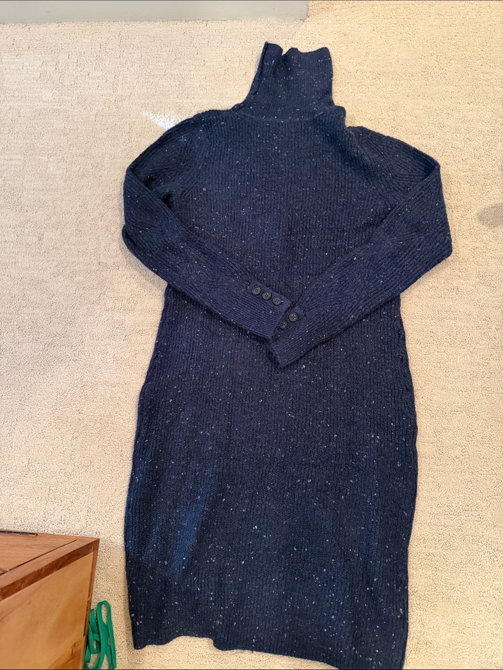 RW&CO. Navy Speckled Turtleneck knit Maxi Dress